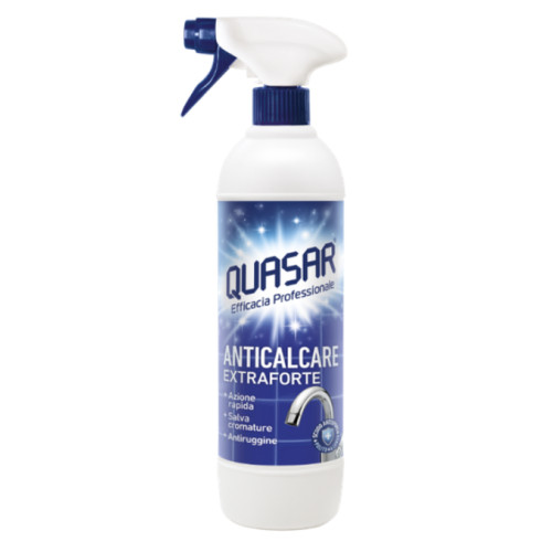 Спрей Quasar Anticalcare Extraforte от известкового налёта в ванной комнате, душевой кабине и на кухне 580 мл